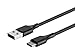 Monoprice USB Type C to USB-A 2.0 Cable - 6 Feet - Black | 480Mbps, 3A, 28AWG