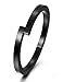 WISTIC Black Bracelet with Stainless Steel Bangle Cuff and Magnetic-Clasp Plain Polished for Men Boy (Black)