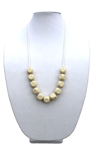 Square bead silicone teething necklace by peacemaker je…