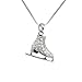 CFG ONLINE Crystal Ice Skate Charm Pendant Necklace