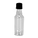 Mini ROUND Plastic Alcohol 50ml Liquor Bottle Shots + Caps (12)