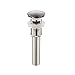 CRACCO SPA Bathroom Faucet Vessel Vanity Sink Pop Up Drain Stopper with Overflow Brush Nickel