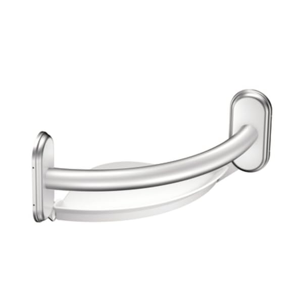 Moen LR2354DCH 9Inch Curved Bathroom Grab Bar with Integrated Corner