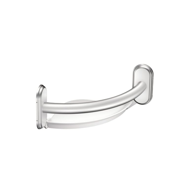 Moen LR2354DCH 9Inch Curved Bathroom Grab Bar with Integrated Corner