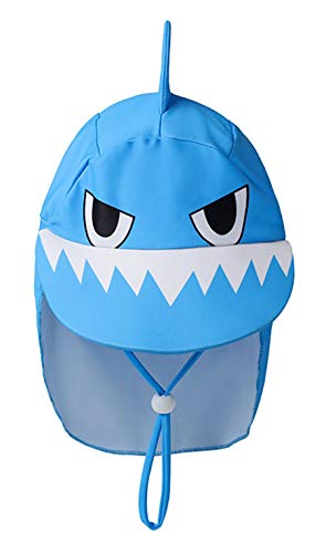Baby Toddler Boys Two Piece Rash Guard Swimsuits Kids Short Sleeve Sunsuit Swimwear Sets with Hat UPF 50+ Blue Shark (18-24 Months)