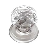 GAINSBOROUGH #83610 Dummy Door Knob SONATA CRYSTAL & SATIN NICKEL
