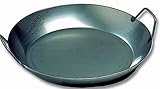 Matfer Bourgeat 062051 Black Steel Paella Pan, 14 1/8
