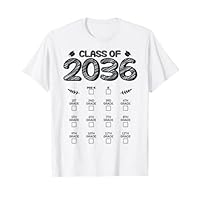 Class of 2036 Graduation First Day of School Grow With Me T-Shirt