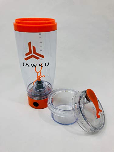 JAWKU Power Shaker Bottle Now with Dry Storage Container // A Powerful 11,000 RPM Mixer and Built-in Charger for Your Devices / 600ml (20oz.) BPA Free/New Dry Storage Container - Thumbnail 2