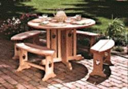 Apple Patio Table and Benches - A Woodworking Pattern and Instructions Pkg to Build Your Own