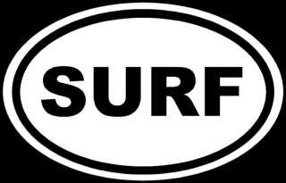 Surf Euro Surfing Surfboard Vinyl Decal Sticker|WHITE|Cars Trucks SUV Boat Surfboard Laptop Wall Art|5.25