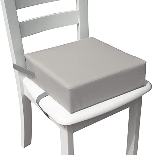 Toddler Booster Seat for Dining Table,Two Elastic Seat Belts, Anti Scratch PU SkinFriendly
