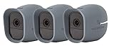 3 x Silicone Skins with sunroof Compatible with Arlo Pro & Arlo Pro 2 Smart Security - 100% Wire-Free Cameras - by Wasserstein (with Sunroof) (Blue)
