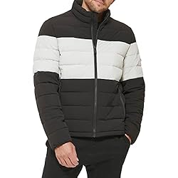 DKNY Men's Jon Quilted Stand Collar Puffer