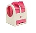 Alytimes Desktop Dual Bladeless Portable Adjustable Angles Scented Air Conditioning Air Cooler USB Electric Mini Fan (Pink)