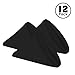 Gee Di Moda Cloth Napkins - 17 x 17 Inch Black Dinner Napkins - Set of 12 Soft & Absorbent Washable Fabric Cloth Table Napkins with Hemmed Edges for Hotel Restaurant, Holiday Parties & Wedding