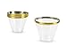 Set of 50 Gold Rimmed Disposable Cups - Elegant Plastic Cups Gold Rim - Fancy Gold Plastic Party Cups for Weddings - Disposable Wine Glasses - Plastic Cocktail Glasses - Bridal Shower Cups Gold Party