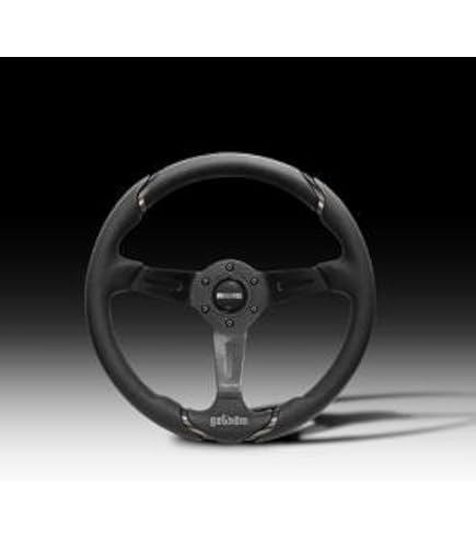 Amazon.com: Momo GOT35BK0B Gotham 350 mm Leather Steering Wheel