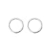 925 Sterling Silver Stud Earrings Simple Circles Women Earrings Female Jewelry