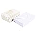 BEST PAPER GREETINGS Cards with Envelopes - 4 x 6 In, 48 Pack, White & Gold Foil Snowflake Design - Blank Inside Snowflake Note Cards
