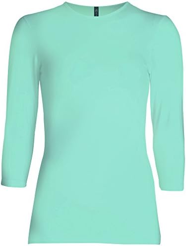 Esteez 3/4 Sleeve Shirt for Women Fitted/Relaxed Cotton Lycra Base layering