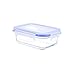 Kinetic Go Green Glassworks Elements Series 12-Ounce Rectangular Food Storage Container with Vented Lid (1, 12oz)