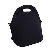 Aigemi Neoprene Lunch Bag Insulated Lunch Tote Bags Boxes for Adults Men Women Nurses (Black)