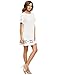 Floerns Women's Embroidered Short Sleeve Casual Shirt Swing Dress White L