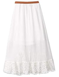 Amy Byer Maxi falda frontal con volantes grandes para niña