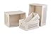 Large Wooden Crate for Storage - Decorative Wood Storage Boxes for Home Books Clothes Toys, This wood crate box / Basket / Bin Organizer is Lined with Machine Washable Soft Linen Fabric - White, Large