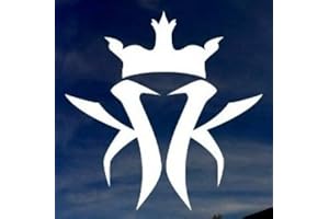 FAVFOUR INC KMK Initial Crown 5.5" Tall Custom Decorative DIE Cut Decal KOTTON Mouth Kings - White