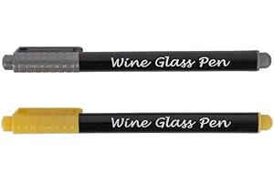 Wine Glass Marker Pens - Pack of 2 - Gold & Silver
