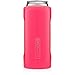 BrüMate Hopsulator Slim Can Cooler Insulated for 12oz Slim Cans | Skinny Can Insulated Stainless Steel Drink Holder for Hard Seltzer, Beer, Soda, and Energy Drinks (Neon Pink)