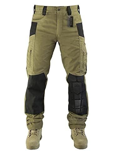 Survival Tactical Gear Men’s Tactical Pants Lightweight Ripstop Pants with  EVA Knee Pads Outdoor Military Cargo Trousers (Coyote Brown, M) in Oman 