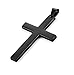 Jstyle Stainless Steel Chain Black Cross Necklace for Men Women, 22-24 Inch
