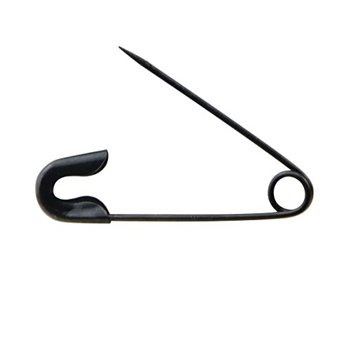 Dealglad Exquisite Small 19mm Metal Sewing Clothing Accessories Trimming Fastening Safety Pins (Black, 1000Pcs)