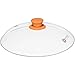 Mikro Innovations Vented Microwave Glass Cover Lid with Silicone Handle - Heat Food Evenly and Improve Taste - Helps Keep Microwaves Splatter Free - Fits Most Dinner Plates - 10.5