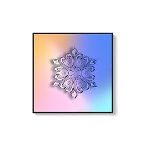 Framed Canvas Wall Art for Living Room, Bedroom Snowflake Theme Canvas Prints for Home Decoration Ready to Hang - 16x16 inches