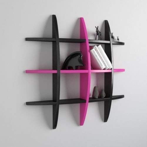 AMAZE SHOPPEE Globe Shape Wall Shelves for Living Room Color-Black