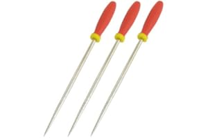 Aexit Good Performance Handle Files & Rasps 5 x 180mm Round Rat Tail Diamond Files American Pattern Files 10 Pcs