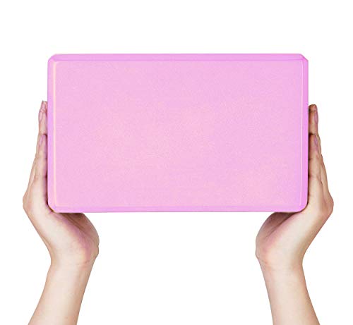Mind-Reader-Set-of-2-High-Density-EVA-Foam-Blocks-Non-Slip-Surface-for-Yoga-Pilates-Meditation-Supports-Deepen-Poses-Improve-Strength-and-Aid-Balance-and-Flexibility-2-Pack-Pink