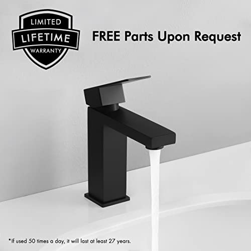 KES Black Bathroom Faucet Single Handle Type Bathroom Sink Faucet