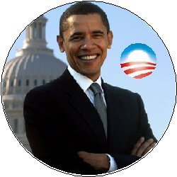 CLASSIC BARACK OBAMA Political Pinback Button 1.25" Pin / Badge ~ President