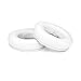 BRAINWAVZ Round Replacement Memory Foam Earpads - Suitable for Many Other Large Over The Ear Headphones - Sennheiser, AKG, HifiMan, ATH, Philips, Fostex, Sony (White)
