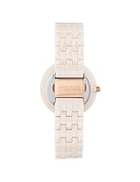 anne klein Nueva York y vidrio de Swarovski de cerámica rosa reloj para mujer