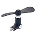 Pandawell 8-pin Lighting Rotatable Mobile Phone Fan Portable Dock Cool Cooler Rotating Fan for Apple iPhone 7 / 7 Plus / 6S / 6S Plus / iPhone 6 / 6 Plus / iPhone SE / 5S - Black
