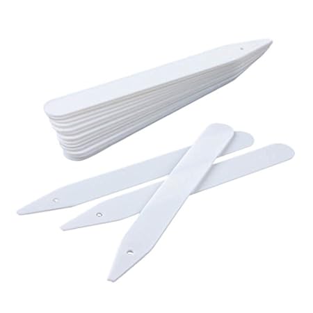 KINGLAKE Mini Plastik Pflanzenstecker 100Stk Stecketiketten Beschriften mit Loch 12CM *1.4CM Pflanzschilder Sind Praktisch fü