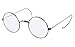 Agstum Retro Round Optical Rare Wire Rim Eyeglass Frame 49mm (Without Nose Pads) (Gunmetal, 49mm)