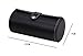 Iremico Faux Leather 3 Pcs Roll Watch Organizer Bracelets Storage Case-Black