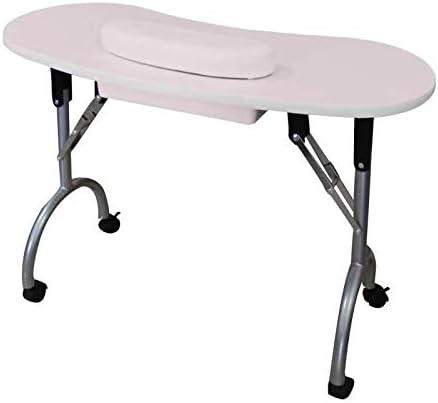 Lillyvale® Portable Folding Foldable collapsible Manicure Table Nail Technician Workstation Art Desk Pull Out Drawer + Carry Bag + Wrist Rest